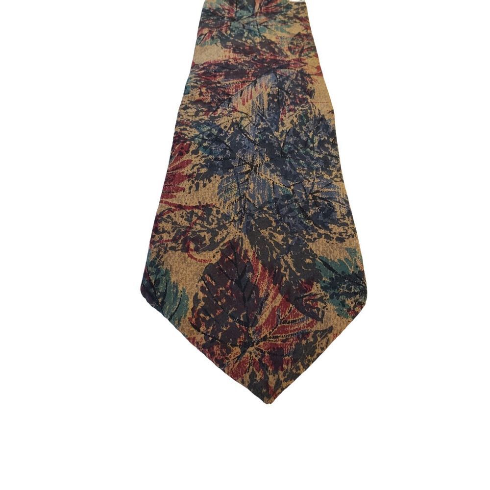 VINTAGE Renzo Amoni Men's Necktie Multicolor Abstact Poly Viscose Blend Portugal